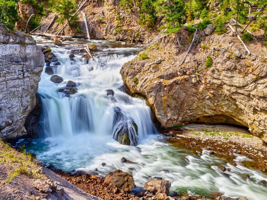 Firehole Falls in Yellowstone