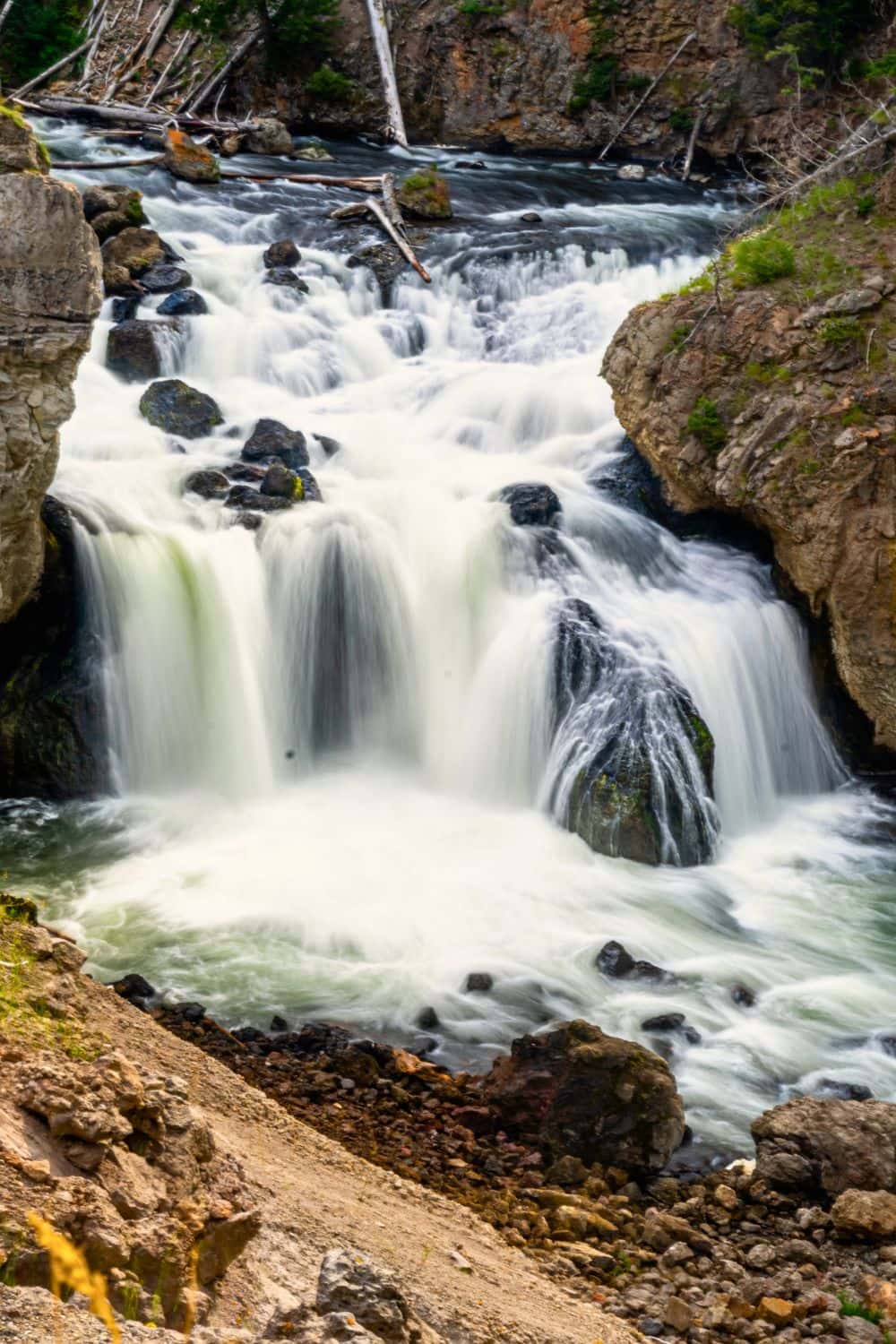Best Stops on Yellowstone Lower Loop Drive Firehole Falls