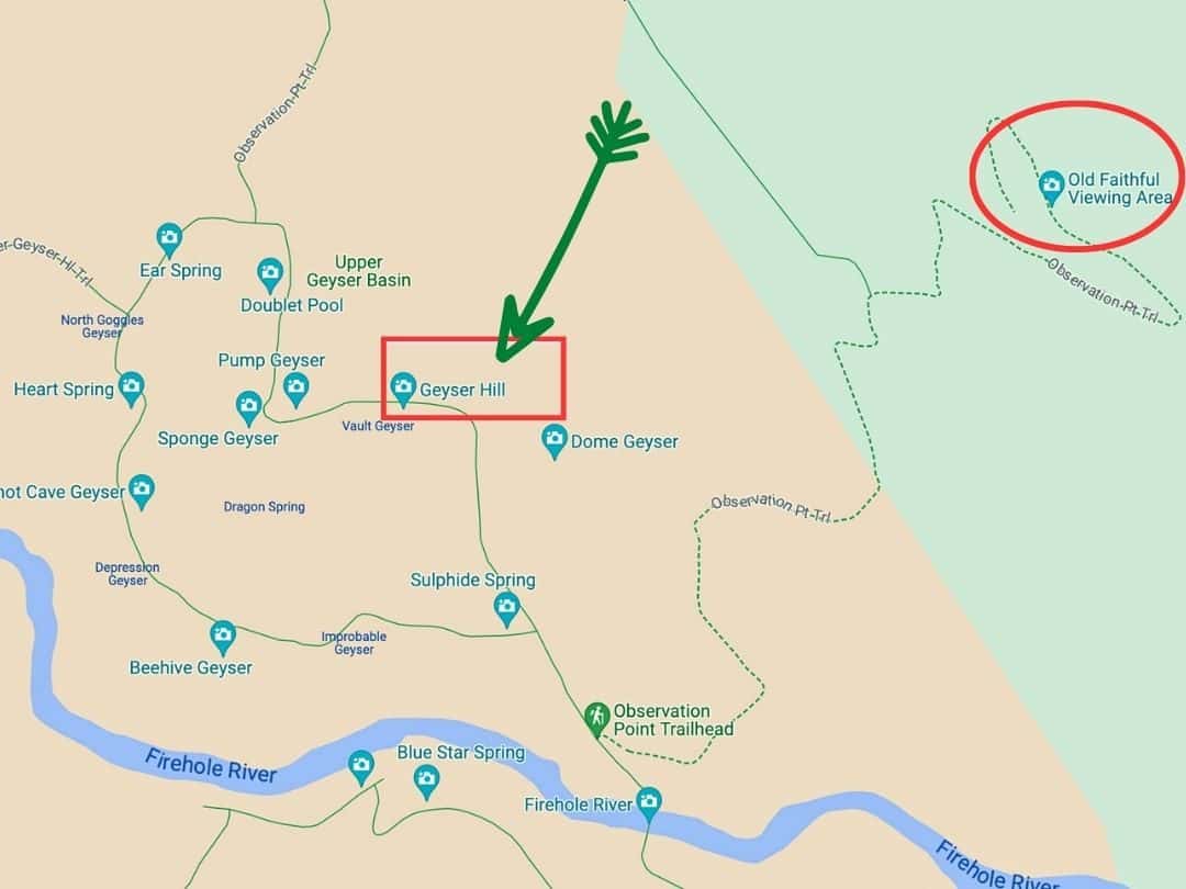 Map of Geyser Hill Trail