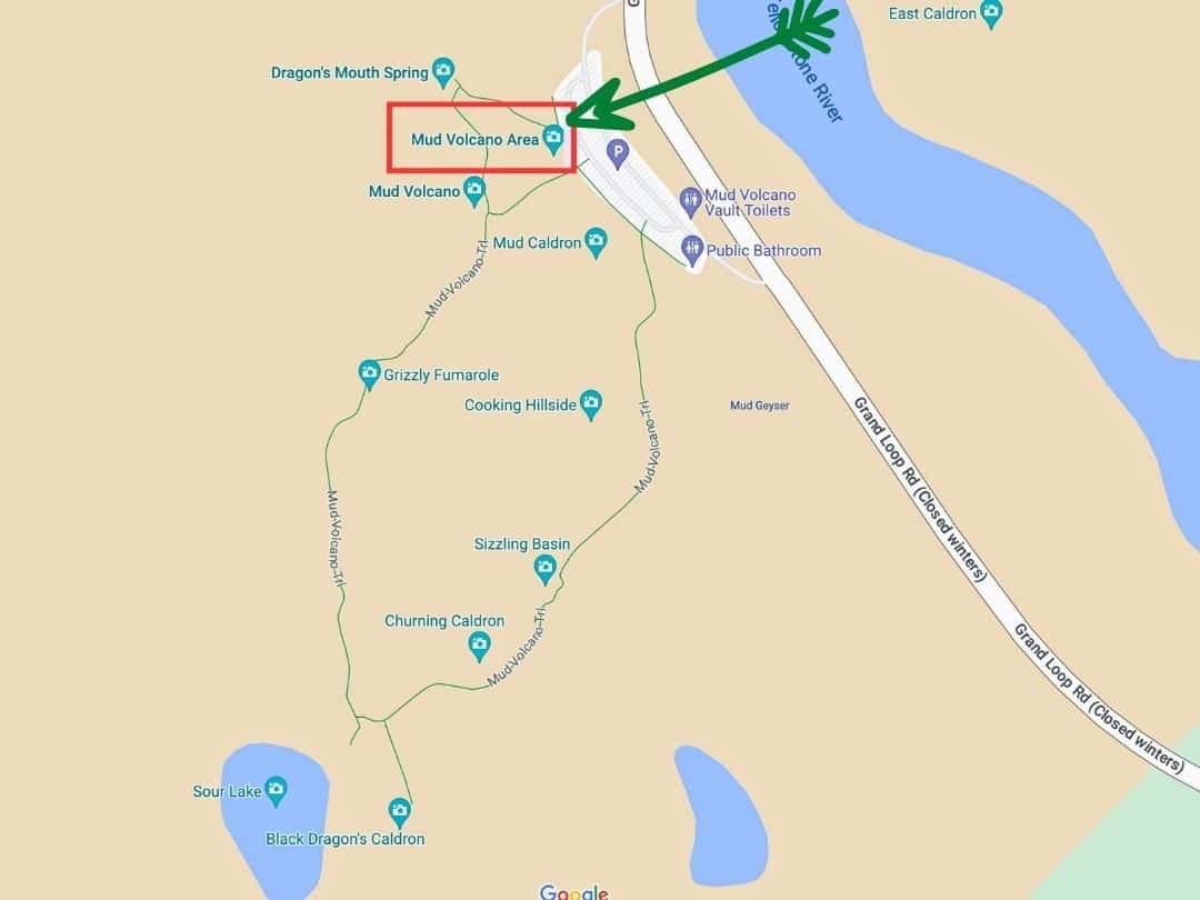 Map of Mud Volcano Area