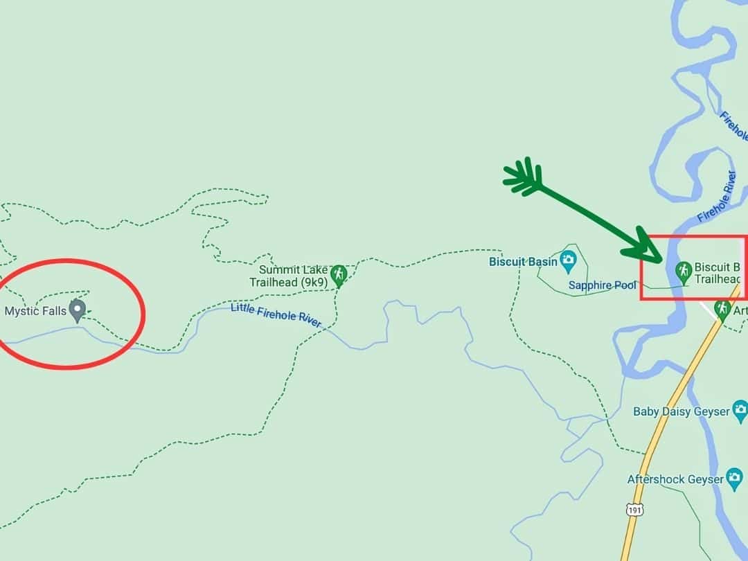 Map of Mystic Falls Trail
