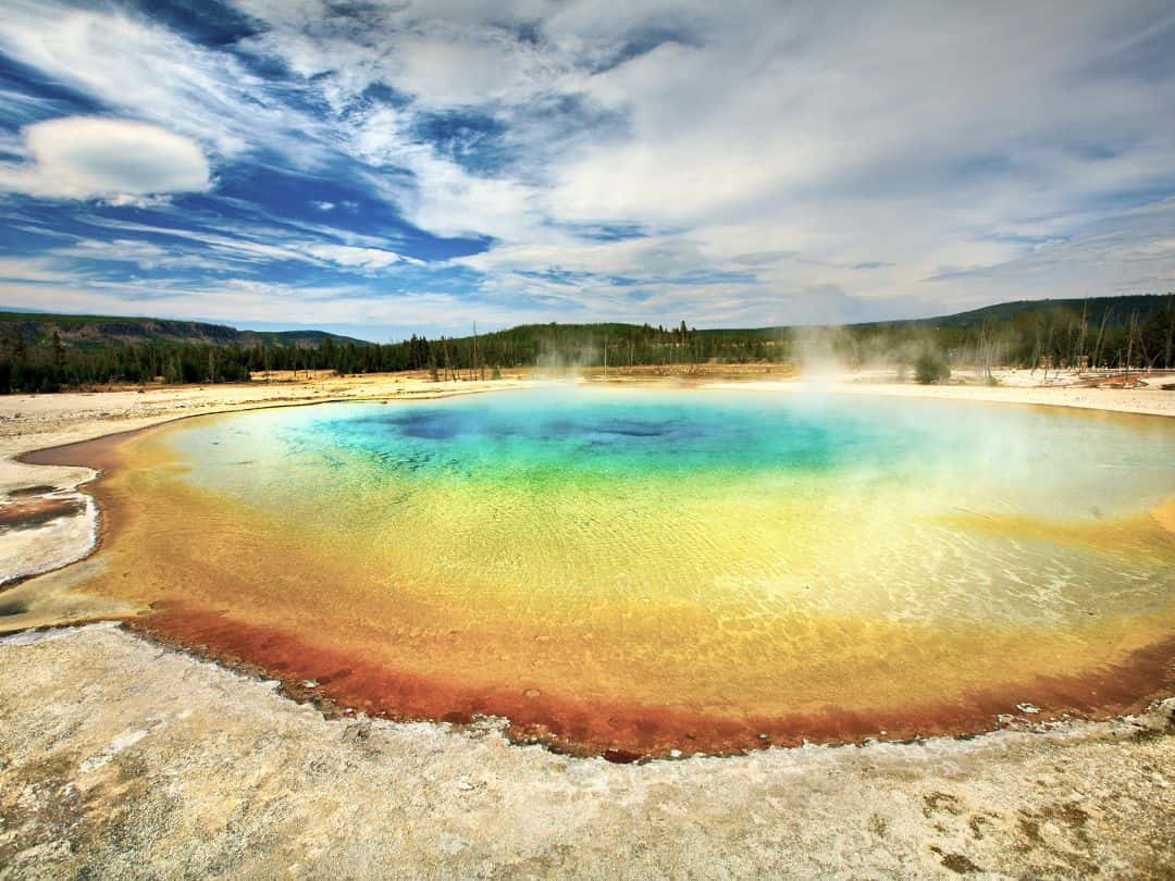 Sunset Lake in Yellowstone