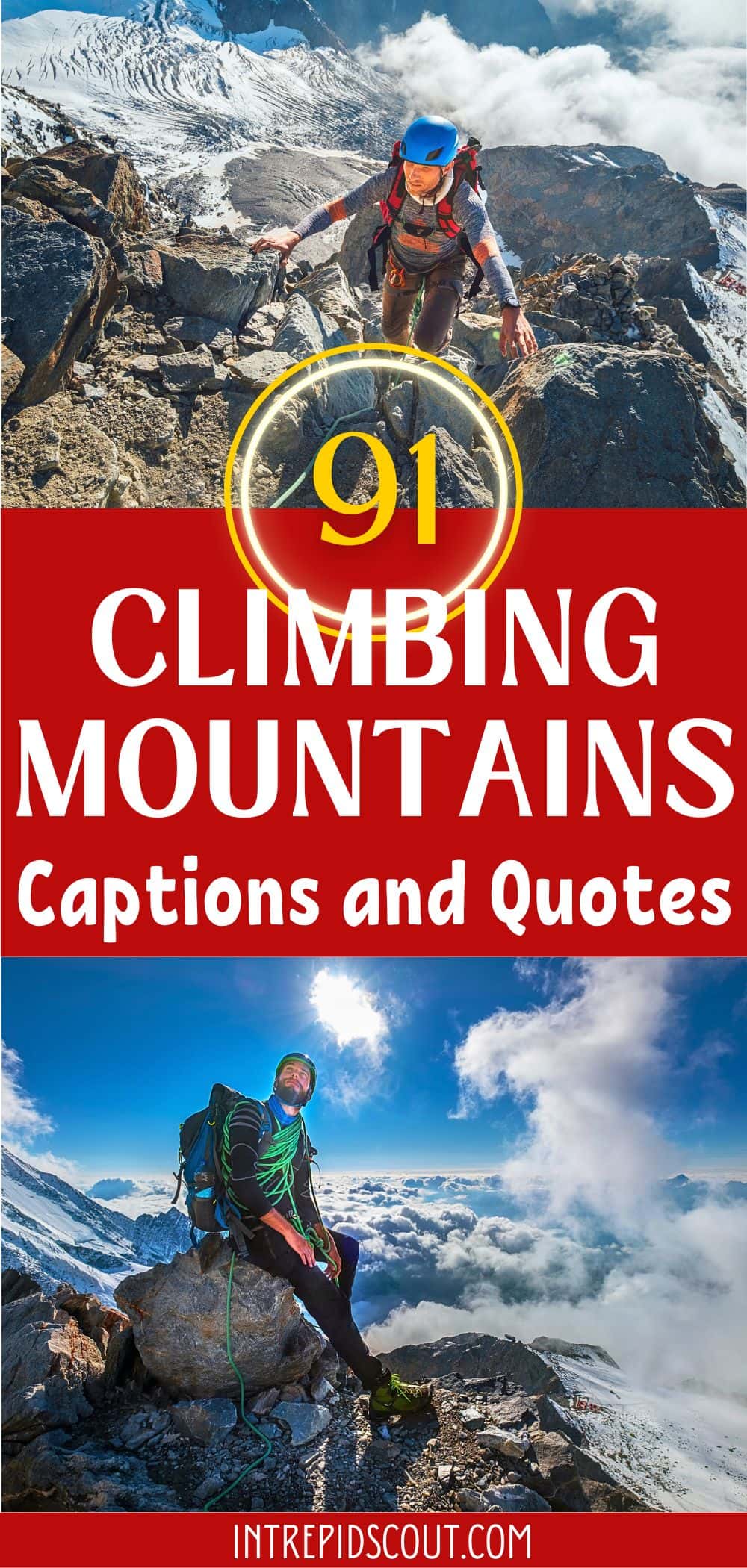 Climbing Mountains Captions and Quotes