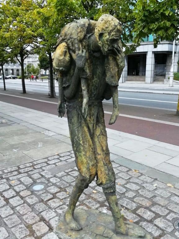 The Famine Memorial in Dublin