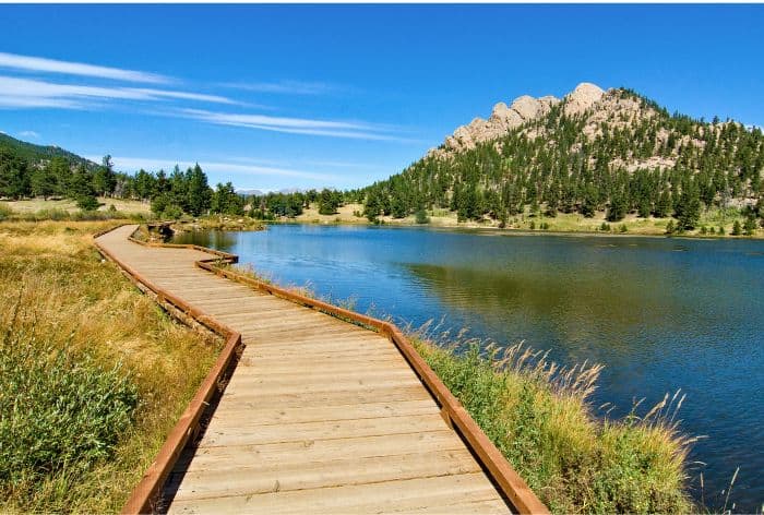 Best Stops and Hikes on Peak to Peak Scenic Byway in Colorado Lily Lake Trail on Peak to Peak Scenic Byway